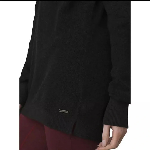 NWT Prana Milani Tunic Sweater Knit Charcoal / Black Hoodie - Picture 5 of 12